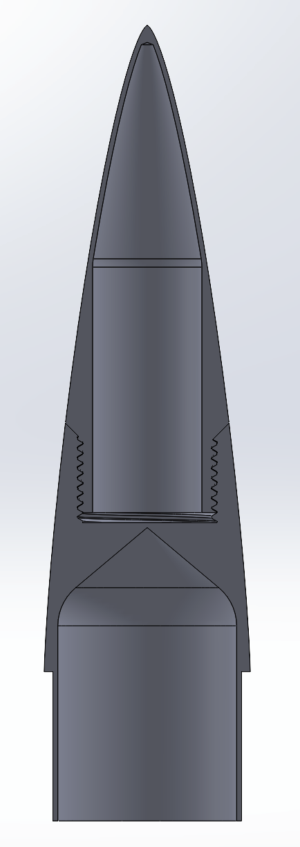 Haack series nose cone CAD model